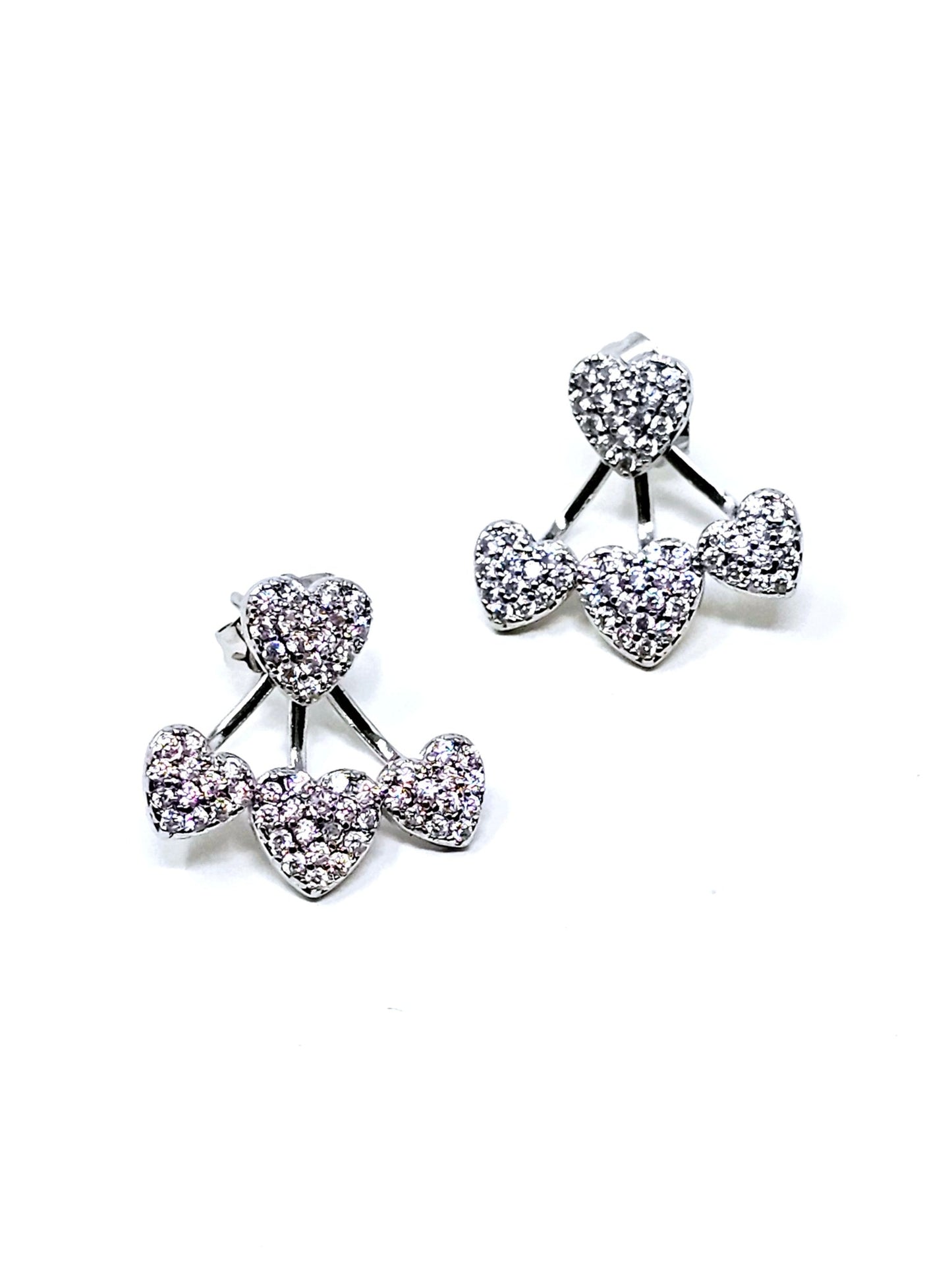 Coppia di Orecchini "Heartfall” Silver - 333HOPE333