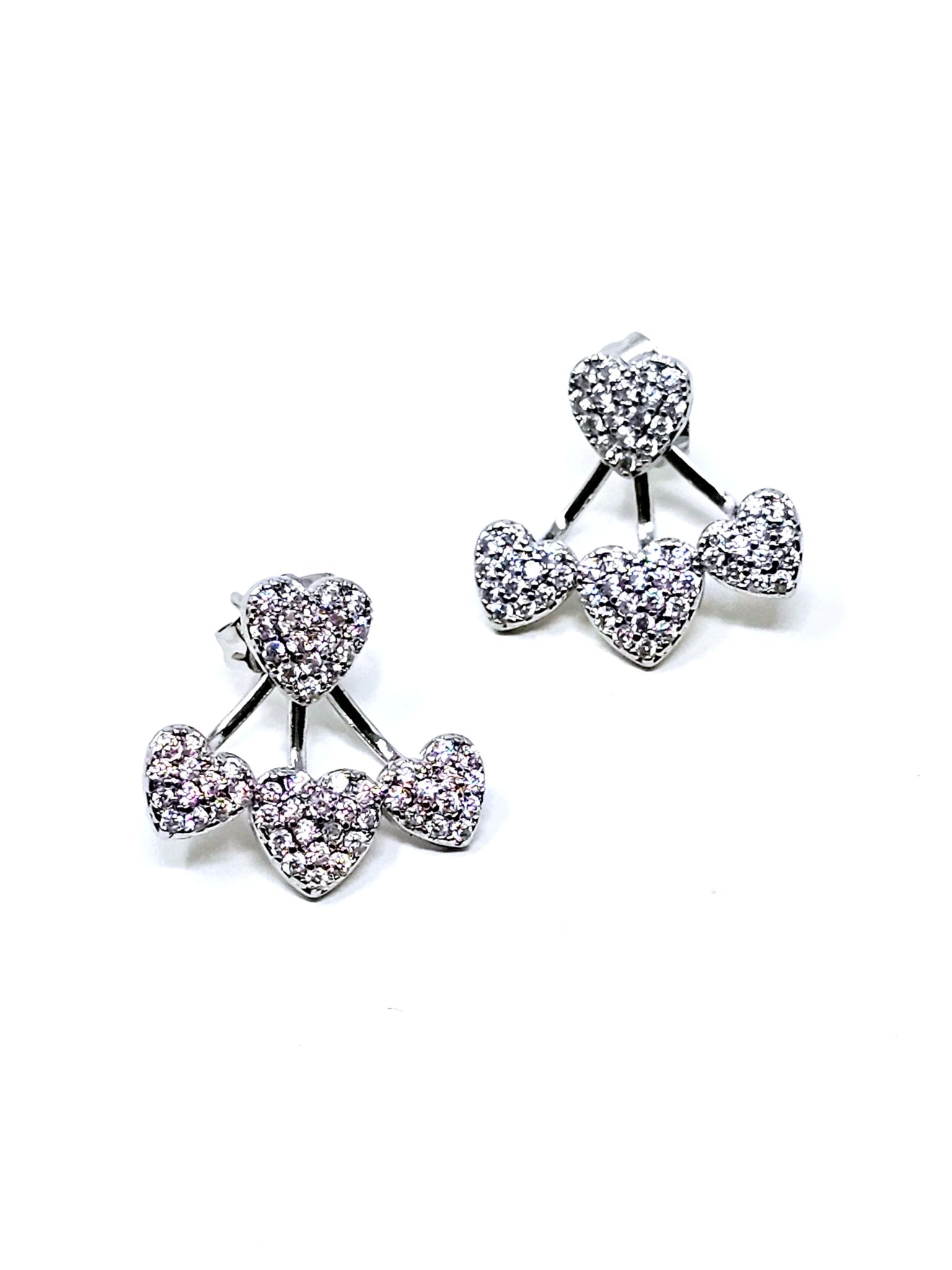 Coppia di Orecchini "Heartfall” Silver - 333HOPE333