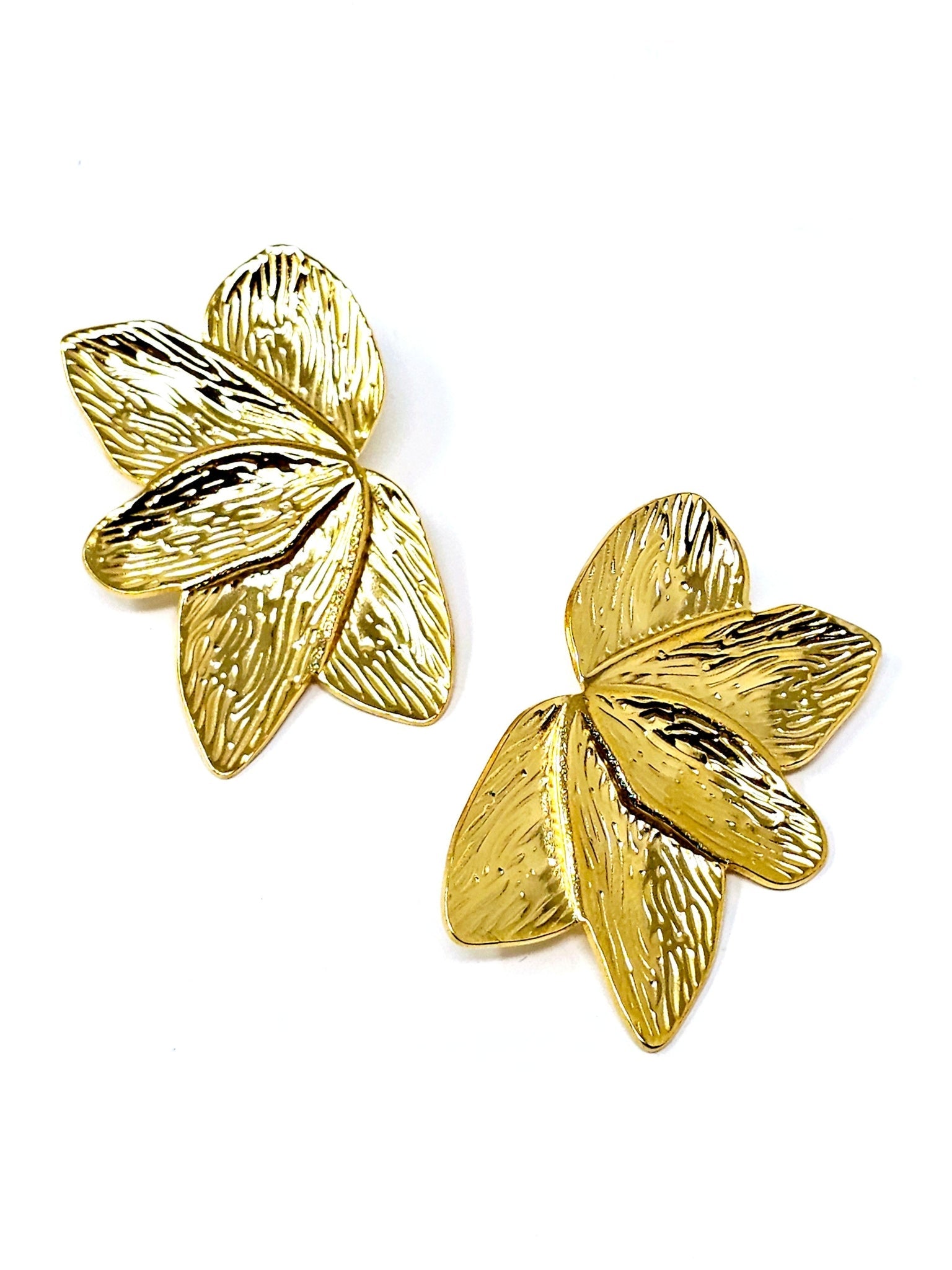 Coppia di Orecchini "Leaves" Gold - 333HOPE333