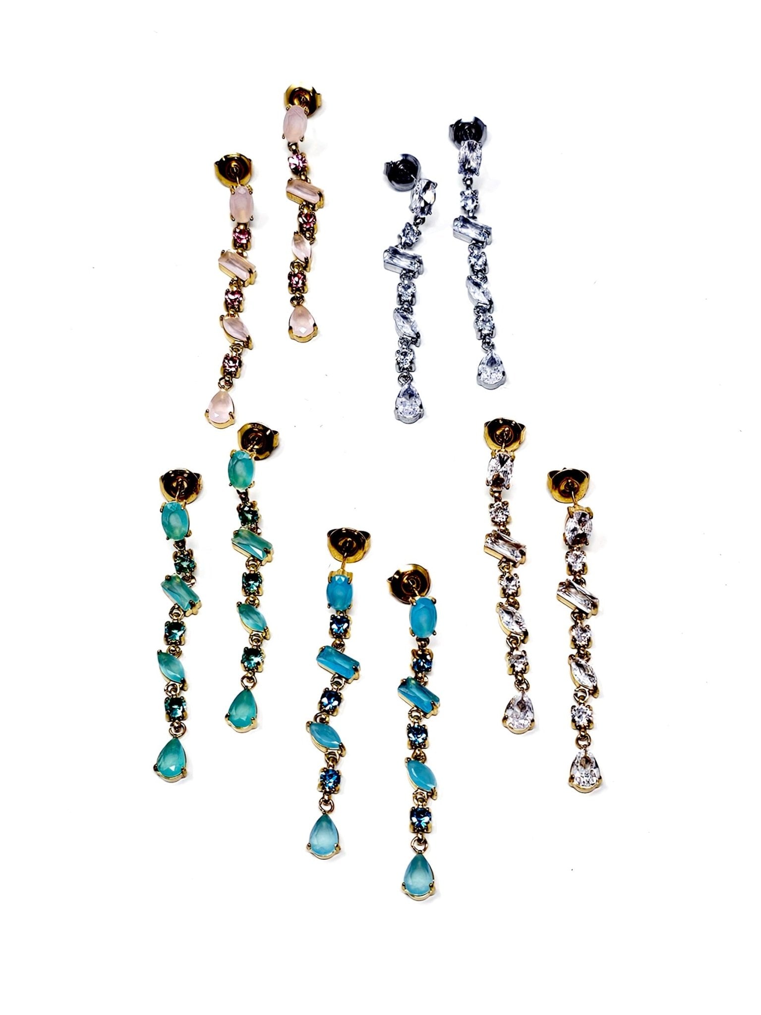 Coppia di Orecchini Pendenti "Crystal" - 333HOPE333