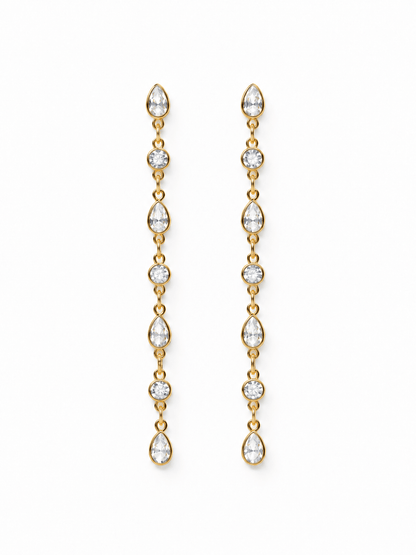 Coppia di Orecchini Pendenti "Rugiada" Gold o Silver - 333HOPE333