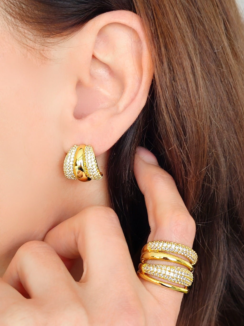 Coppia di Orecchini "Sabrina" Gold - 333HOPE333