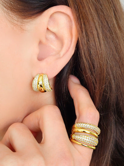 Coppia di Orecchini "Sabrina" Gold - 333HOPE333