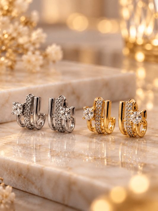 Coppia di Orecchini "Trixy" Gold o Silver - 333HOPE333