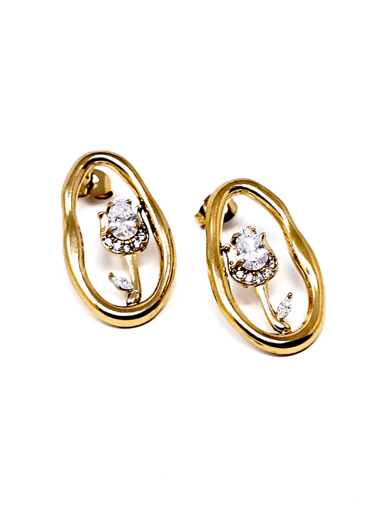 Coppia di Orecchini "Tulipano Light" Gold - 333HOPE333
