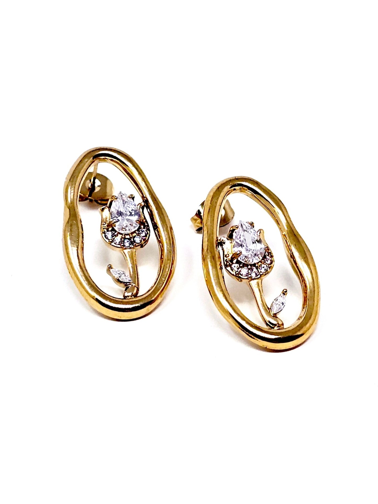 Coppia di Orecchini "Tulipano Light" Gold - 333HOPE333
