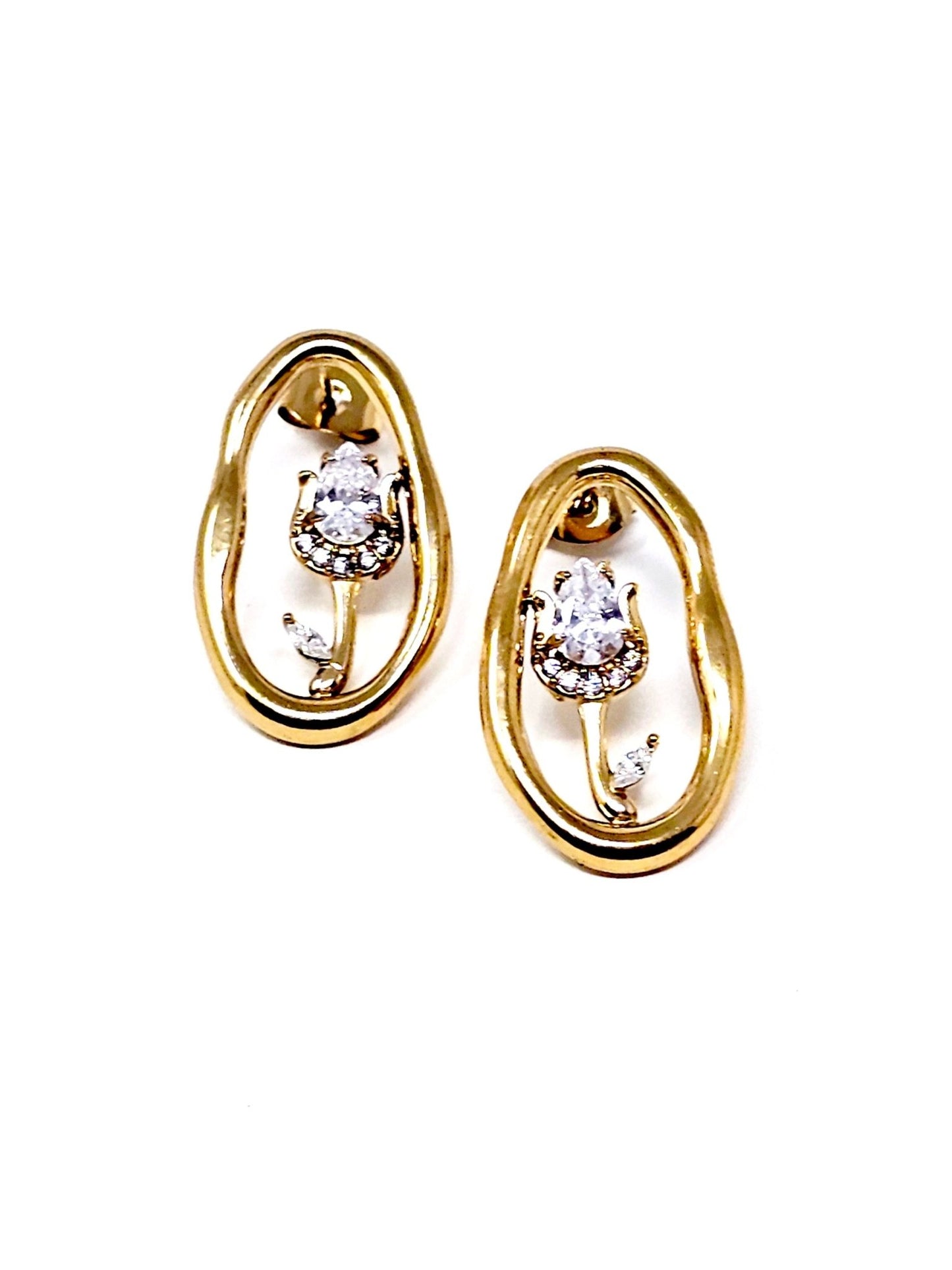 Coppia di Orecchini "Tulipano Light" Gold - 333HOPE333
