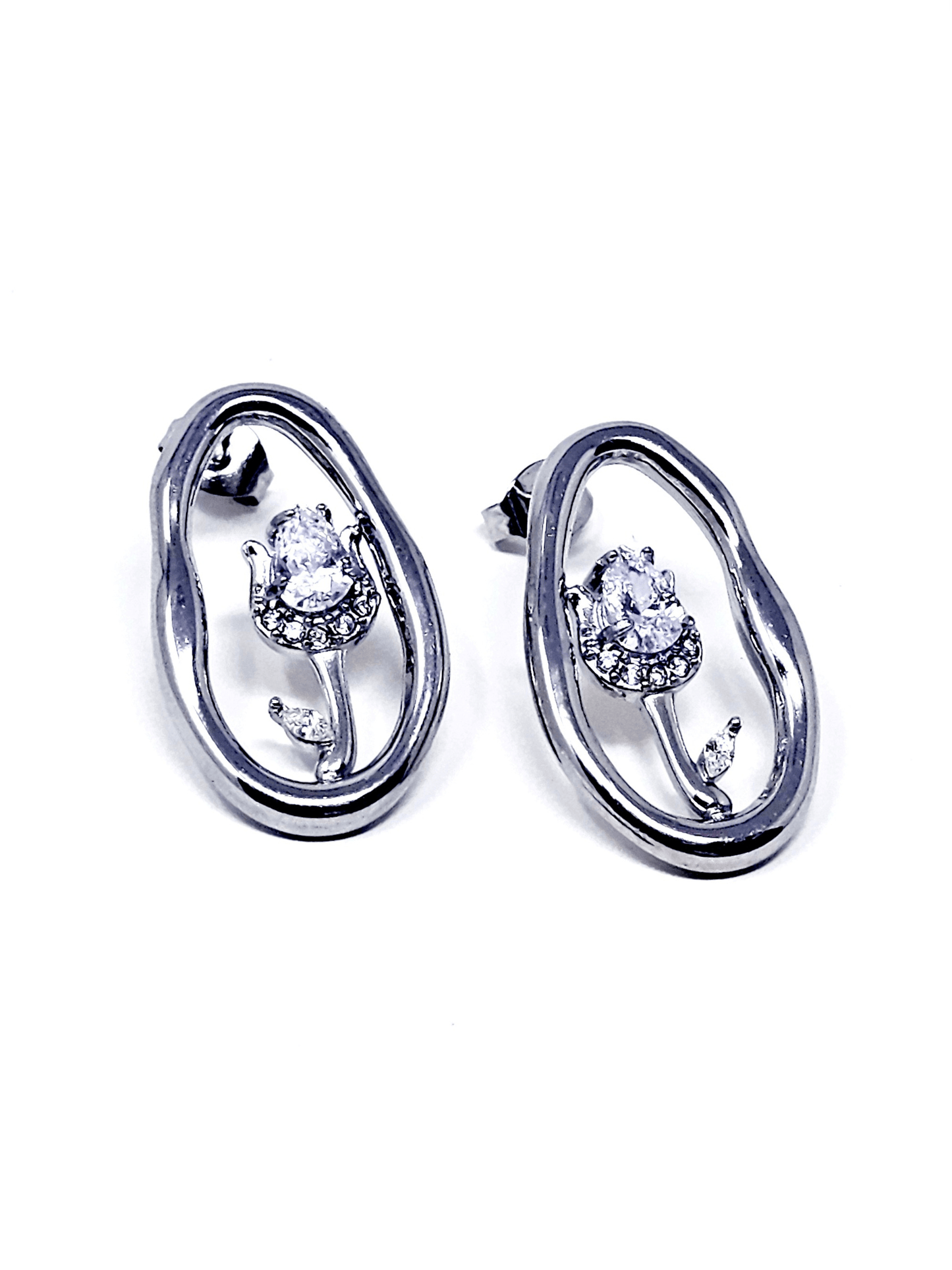 Coppia di Orecchini "Tulipano Light" Silver - 333HOPE333