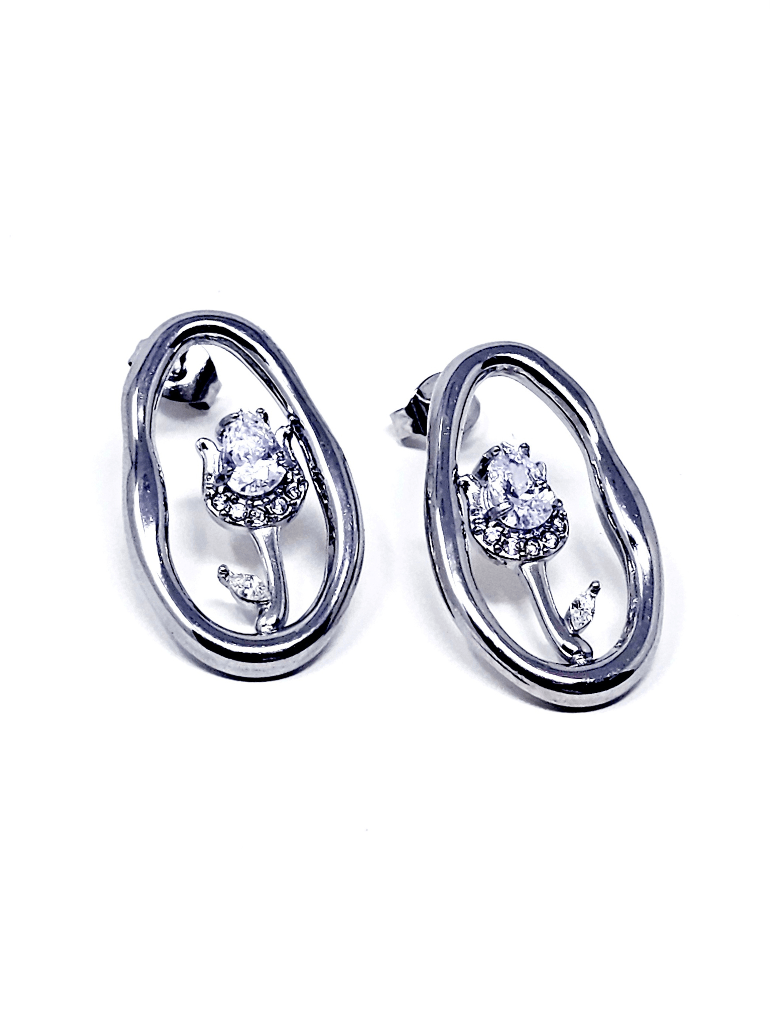 Coppia di Orecchini "Tulipano Light" Silver - 333HOPE333