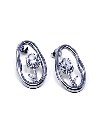 Coppia di Orecchini "Tulipano Light" Silver - 333HOPE333