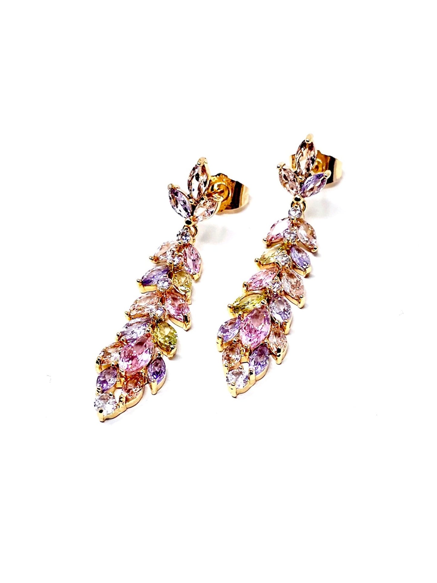 Coppia di Pendenti “Rowan” Gold con Pietre Pastel Colors - 333HOPE333