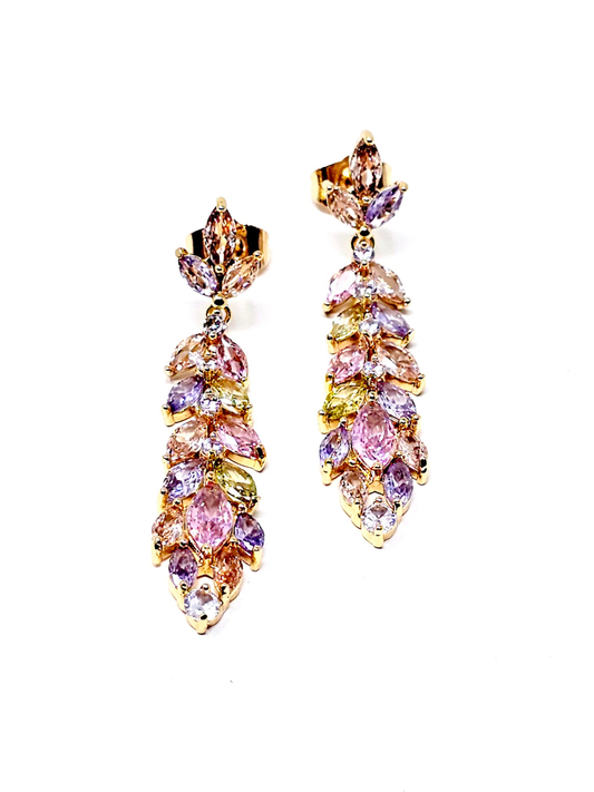 Coppia di Pendenti “Rowan” Gold con Pietre Pastel Colors - 333HOPE333