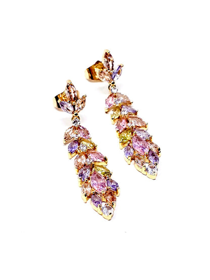 Coppia di Pendenti “Rowan” Gold con Pietre Pastel Colors - 333HOPE333