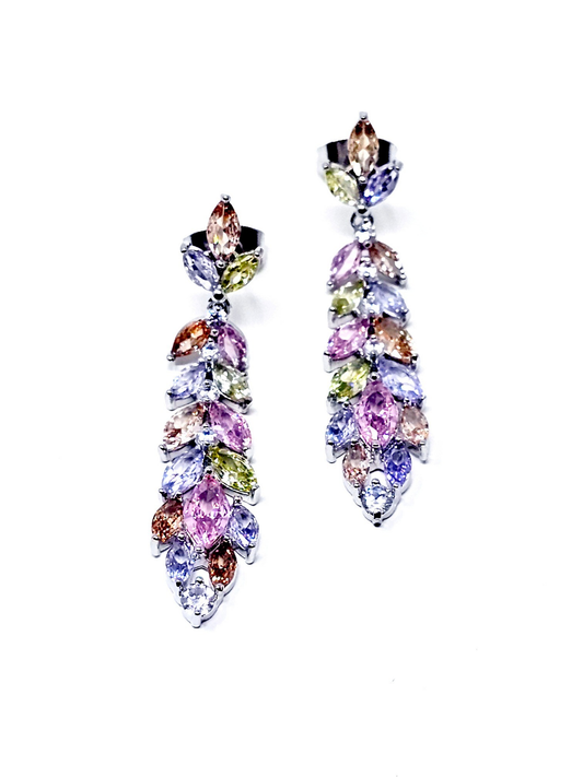 Coppia di Pendenti “Rowan” Silver con Pietre Pastel Colors - 333HOPE333