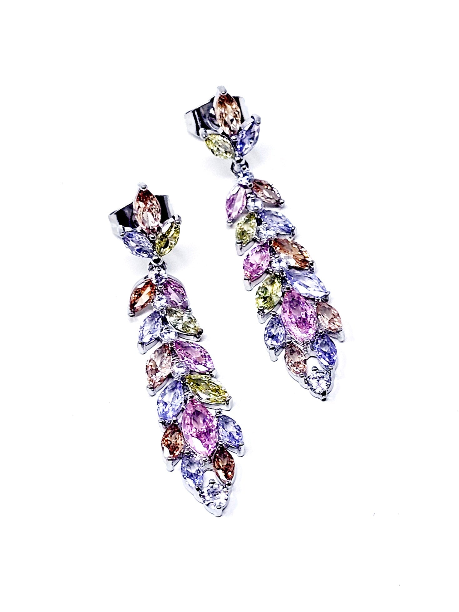 Coppia di Pendenti “Rowan” Silver con Pietre Pastel Colors - 333HOPE333