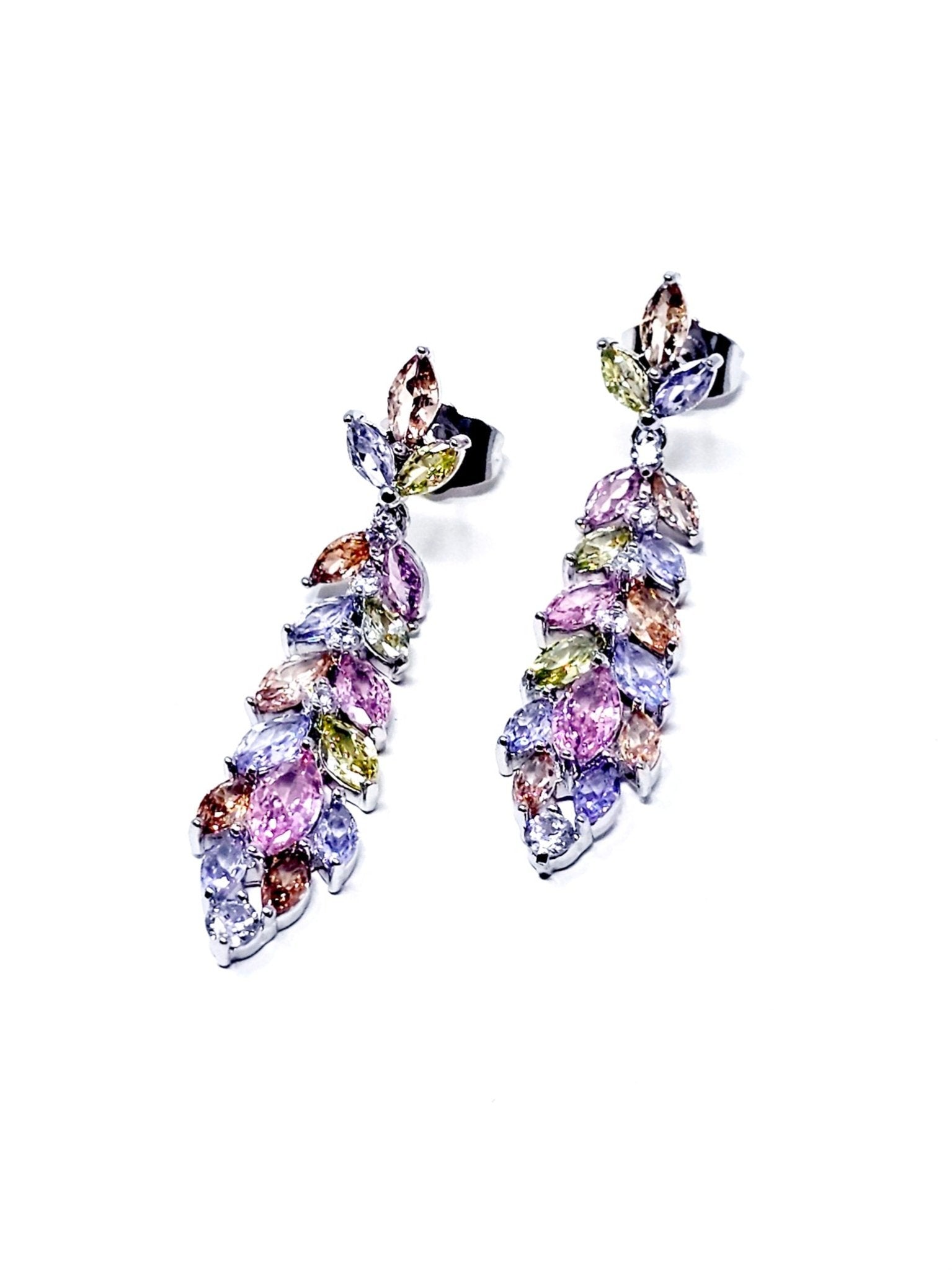 Coppia di Pendenti “Rowan” Silver con Pietre Pastel Colors - 333HOPE333