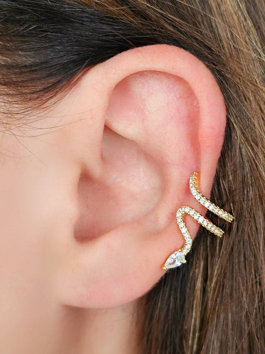 Ear cuff "Snake" Gold - 333HOPE333