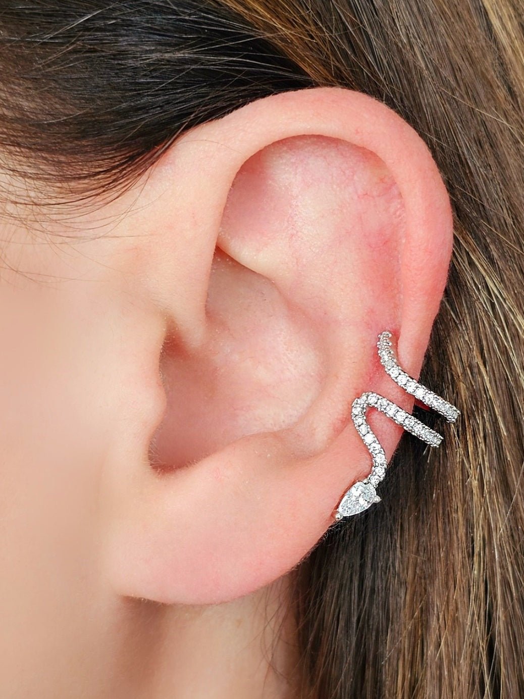 Ear cuff "Snake" Silver - 333HOPE333