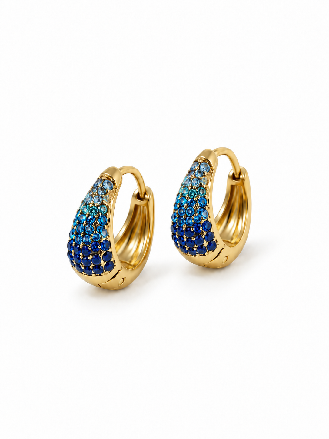 Coppia di Mini Hoops "Simona Pavé" Gold
