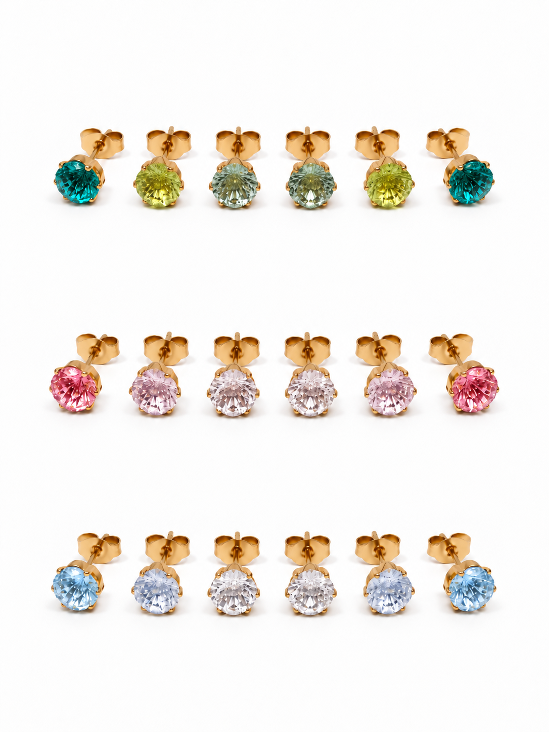 Set di 6 Lobetti "Iride" Gold con Gradient Colors