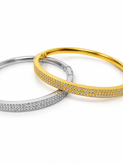 Bracciale Bangle "Linea Pavé" Gold o Silver (Copia)