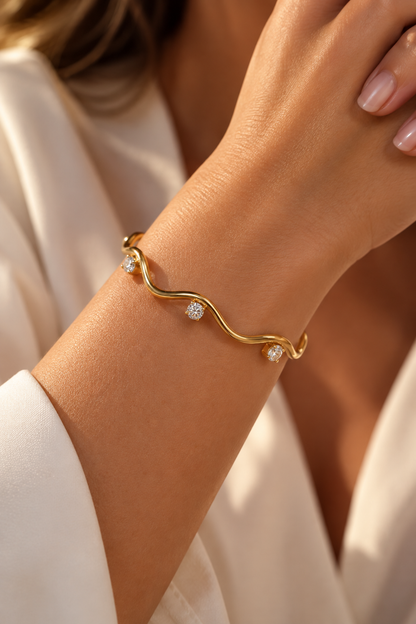 Bracciale Bangle "Medea" Gold o Silver