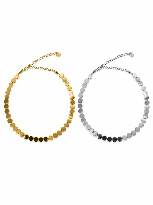 Choker/Girocollo "Dischetti" Gold o Silver