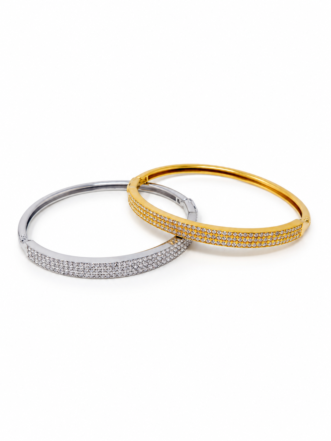 Bracciale Bangle "Linea Pavé" Gold o Silver (Copia)