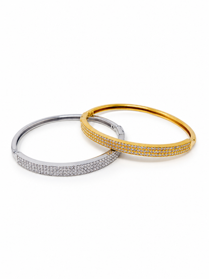Bracciale Bangle "Linea Pavé" Gold o Silver (Copia)