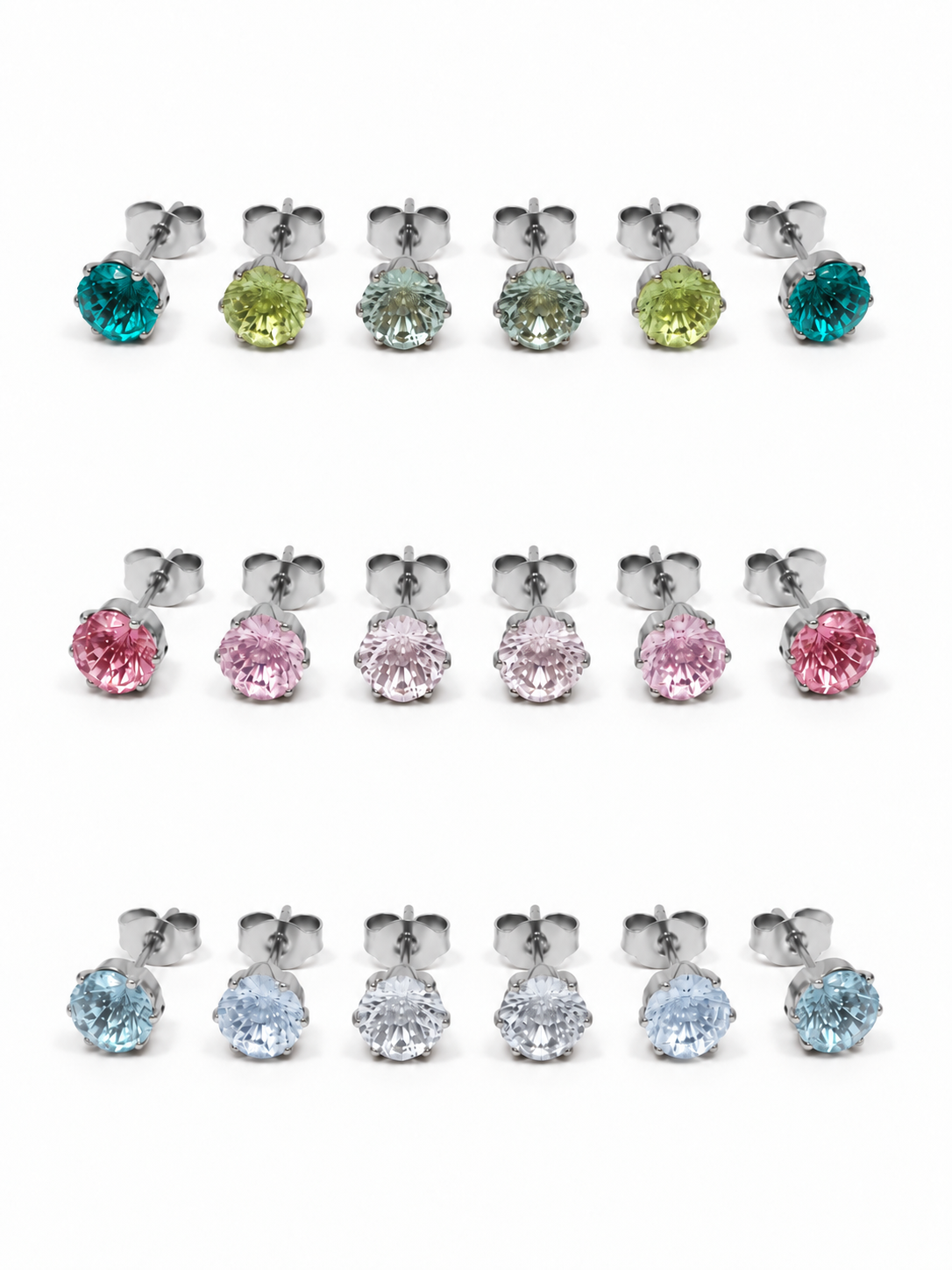 Set di 6 Lobetti "Iride" Silver con Gradient Colors