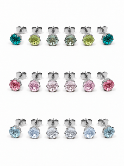Set di 6 Lobetti "Iride" Silver con Gradient Colors