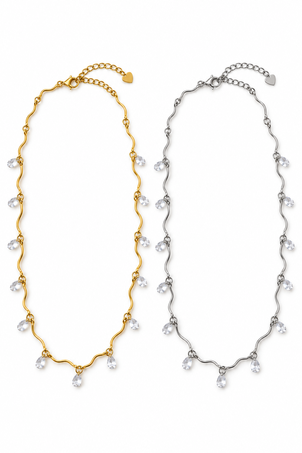 Collana Girocollo "Goccioline" Gold o Silver
