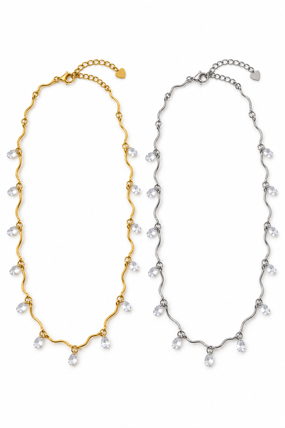 Collana Girocollo "Goccioline" Gold o Silver