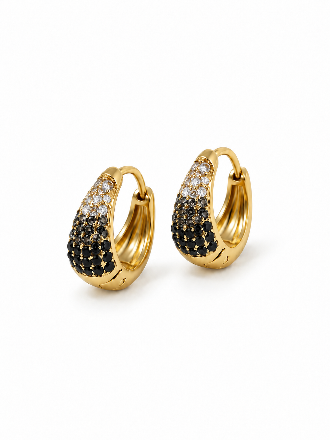 Coppia di Mini Hoops "Simona Pavé" Gold
