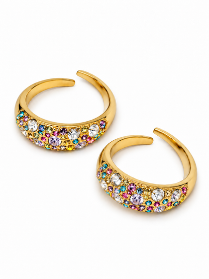 Anello Regolabile "Artemide" Gold con Pietre Pastel Colors