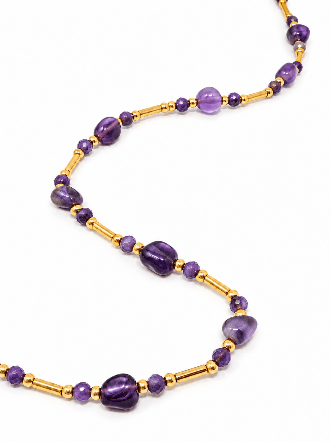 Girocollo "Autunno" con Pietre Naturali - Viola o Blu - 333HOPE333