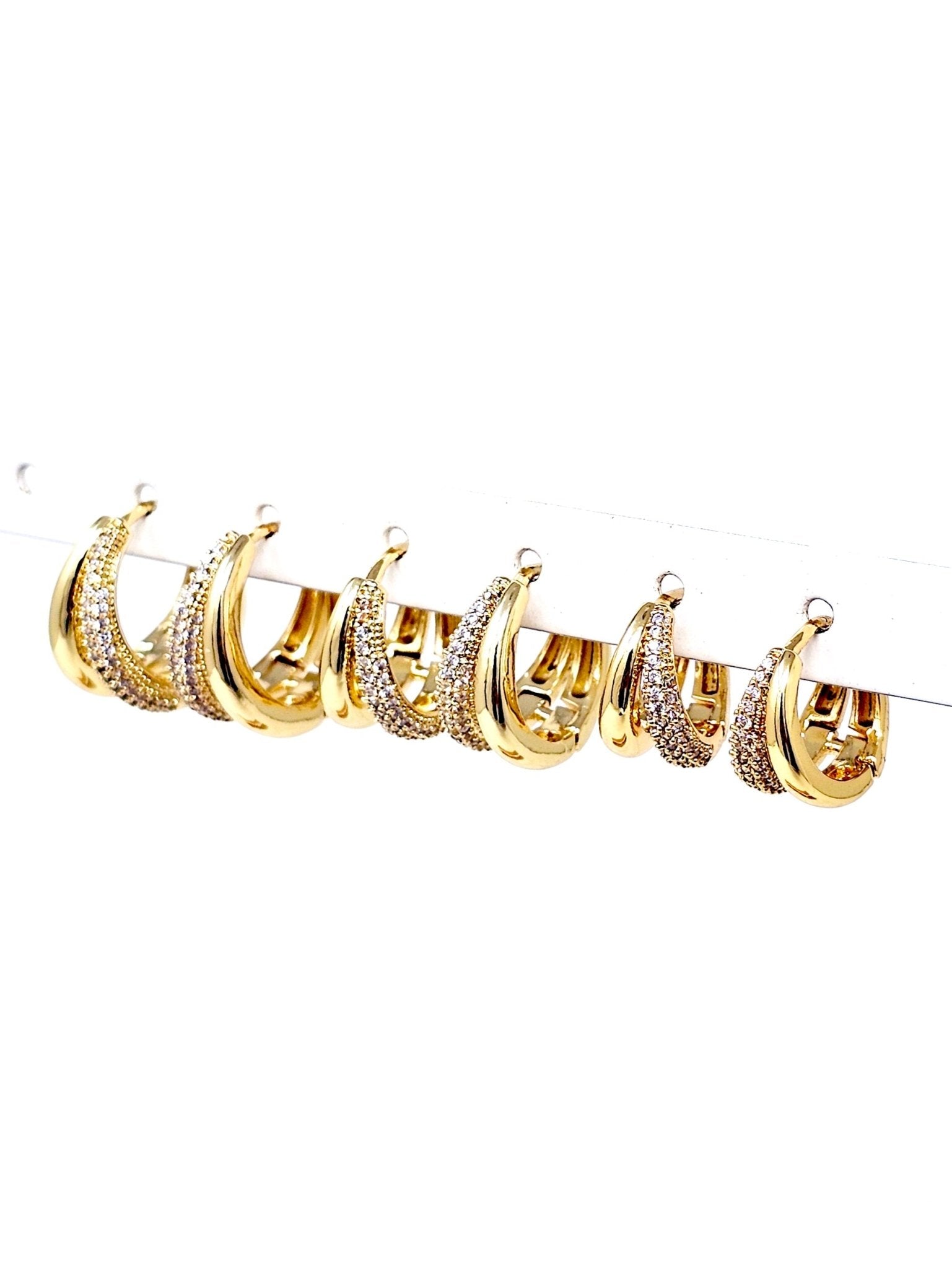 Set di 6 Mini Hoops a "Sabrina" Gold - 333HOPE333