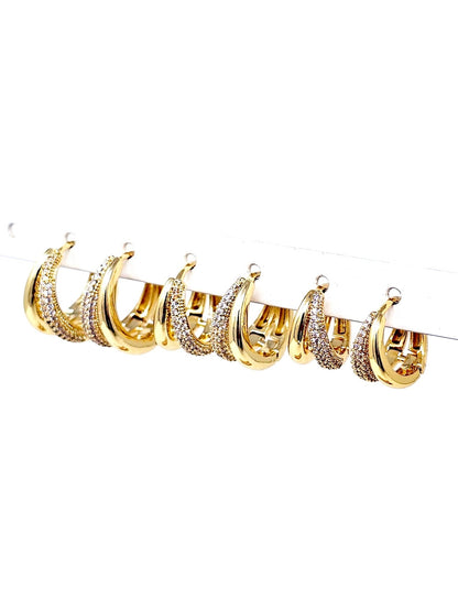 Set di 6 Mini Hoops a "Sabrina" Gold - 333HOPE333