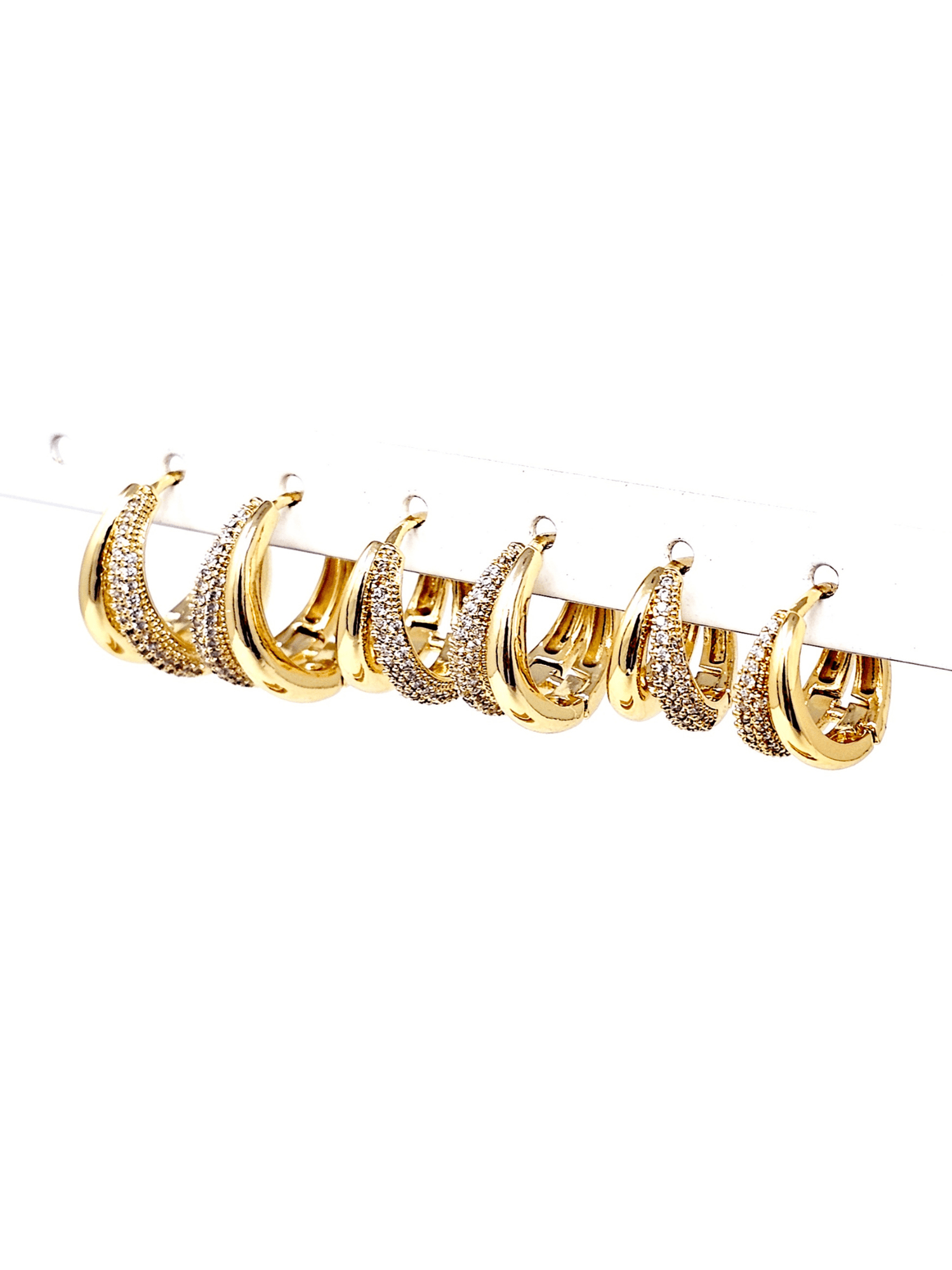 Set di 6 Mini Hoops a "Sabrina" Gold - 333HOPE333