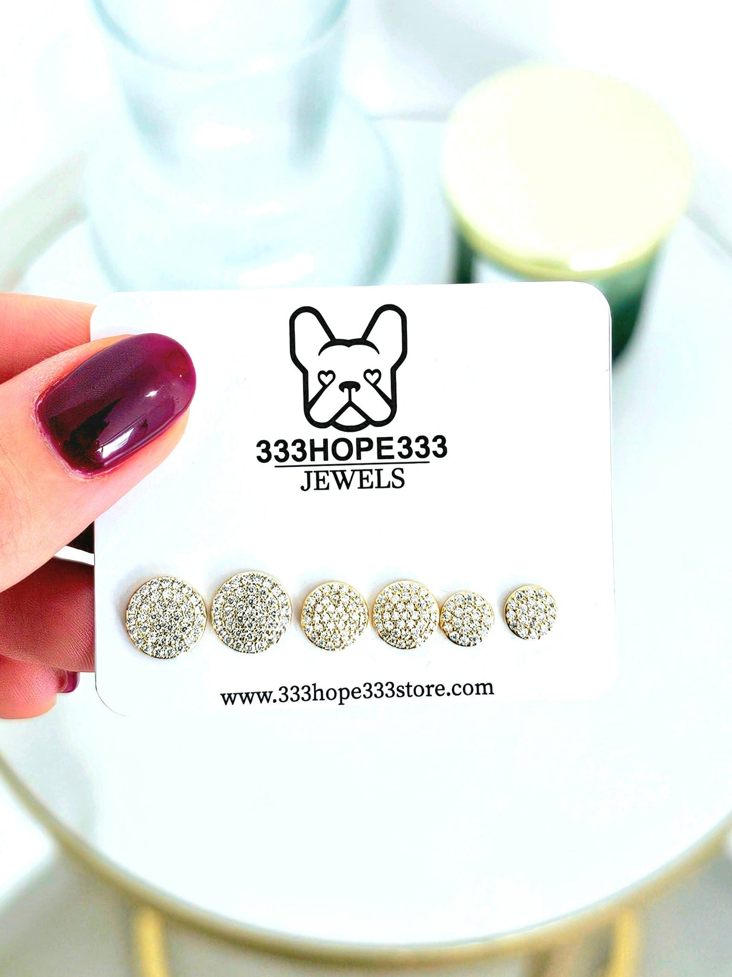 Set di 6 Orecchini “Shining Dots" Gold - 333HOPE333