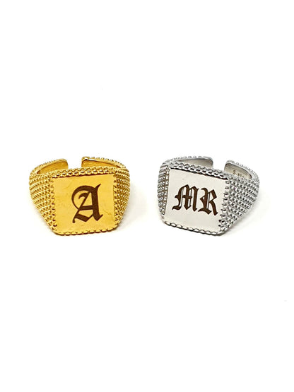 Anello Chevalier Personalizzato Regolabile "Prince" Gold o Silver - 333HOPE333