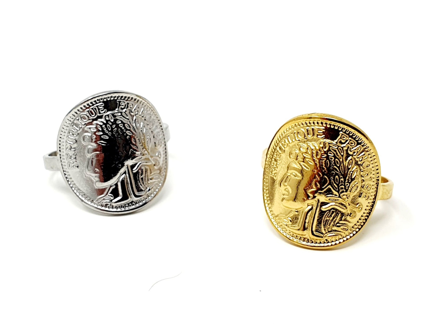 Anello Regolabile "Coin" Gold o Silver - 333HOPE333