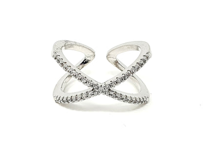 Anello Regolabile "Cross" Silver - 333HOPE333