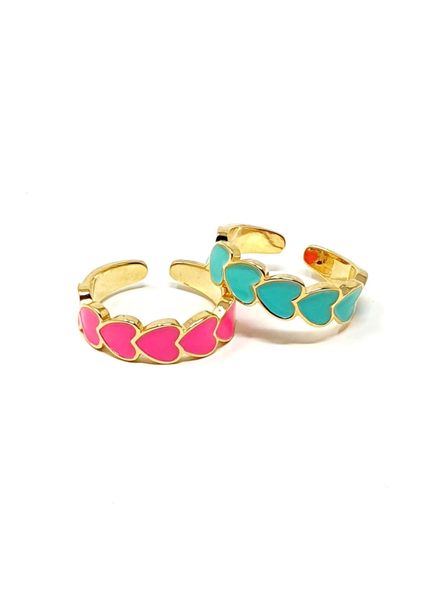 Anello Regolabile "Cuori Summer" Fucsia o Turchese - 333HOPE333