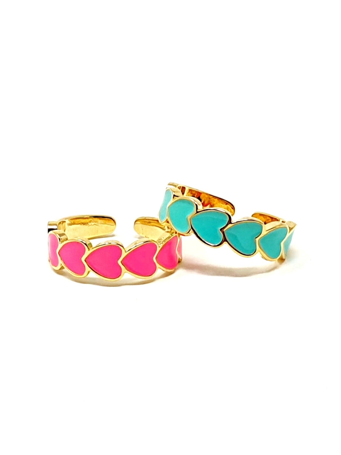 Anello Regolabile "Cuori Summer" Fucsia o Turchese - 333HOPE333