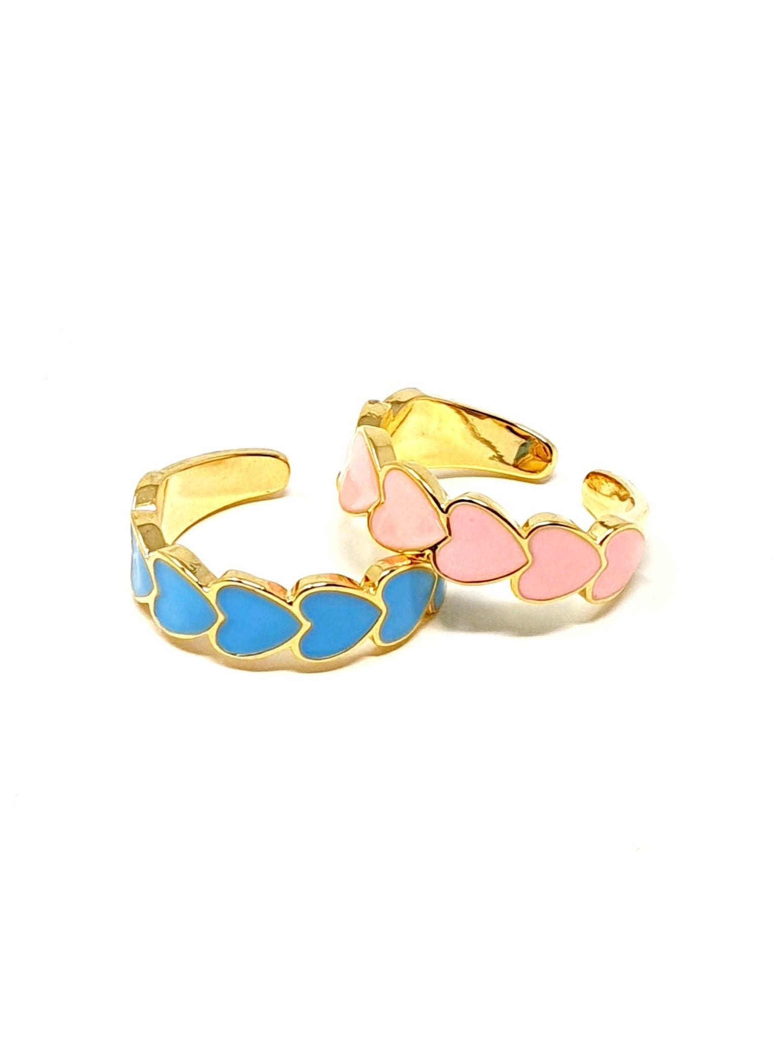 Anello Regolabile "Cuori Summer" Rosa o Azzurro - 333HOPE333