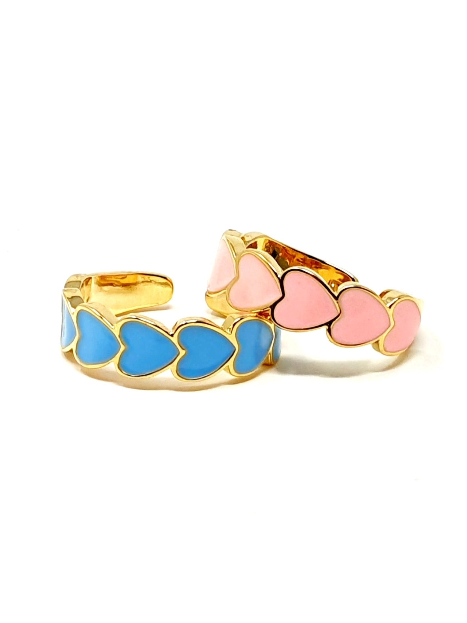 Anello Regolabile "Cuori Summer" Rosa o Azzurro - 333HOPE333