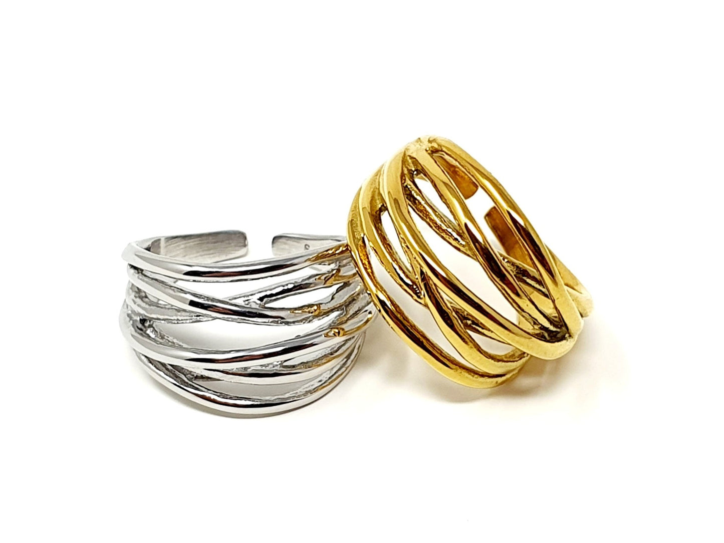 Anello Regolabile "Metal Wire" Gold o Silver - 333HOPE333