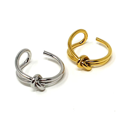 Anello Regolabile "Nodo Filo Doppio" Gold o Silver - 333HOPE333