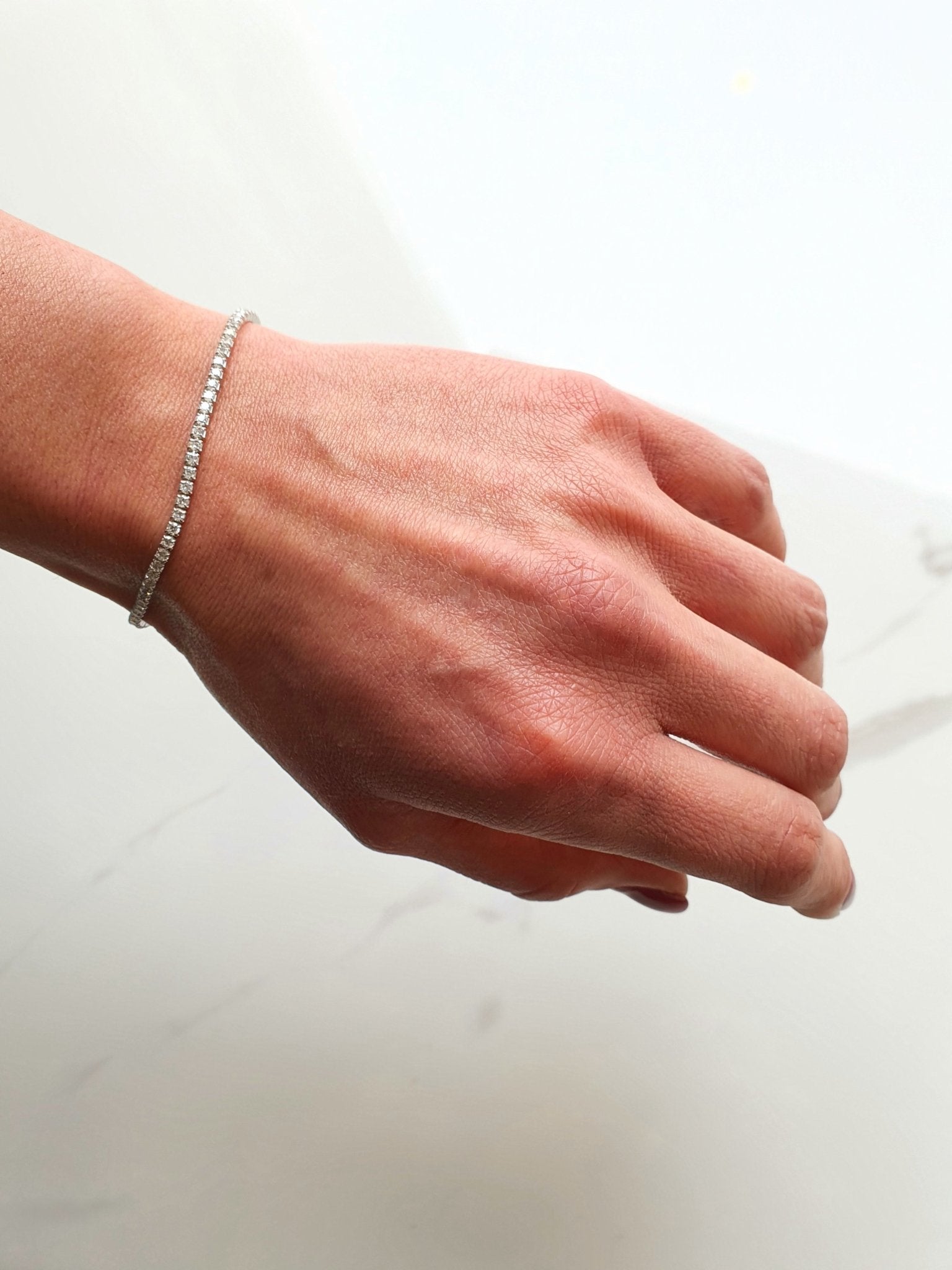 Bracciale tennis argento pietre champagne Bracciale tennis argento pietre champagne
